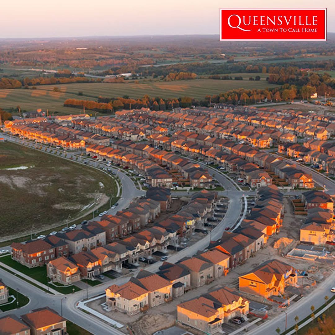 Aerial view of the Queensville community